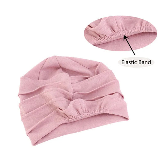 Women Cotton Slouch Beanie Chemo Cap Solid Color Bonnet Inner Hijabs Cap Muslim Head Wraps Femme Wrap Head Elastic Turban Hat - SHOWLU FASHION STORE
