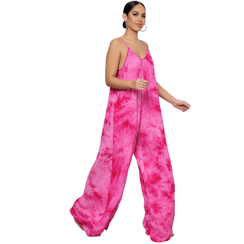 Women Loose One - Piece Wide - Leg Pants Tube Top - SHOWLU FASHION STORE