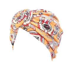 Women tie Turban Hat bohemian style cotton top knot turban african twist headwrap Ladies Hair Accessories India Hat Chemo Cap - SHOWLU FASHION STORE