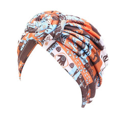 Women tie Turban Hat bohemian style cotton top knot turban african twist headwrap Ladies Hair Accessories India Hat Chemo Cap - SHOWLU FASHION STORE