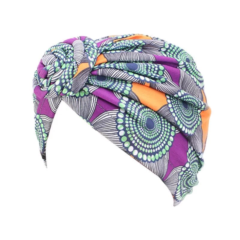 Women tie Turban Hat bohemian style cotton top knot turban african twist headwrap Ladies Hair Accessories India Hat Chemo Cap - SHOWLU FASHION STORE