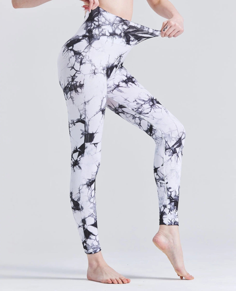 Women Tiedye Gym Leggings Seamless Mujer Push Up Booty Pants Scrunch Sports Fitness High Waist Workout Yoga Leggins Drop Ship - SHOWLU FASHION STORE
