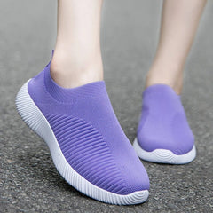 Women Vulcanized Shoes High Quality Women Sneakers Slip On Flats Shoes Women Loafers Plus Size 42 Walking Flat - SHOWLU FASHION STORE