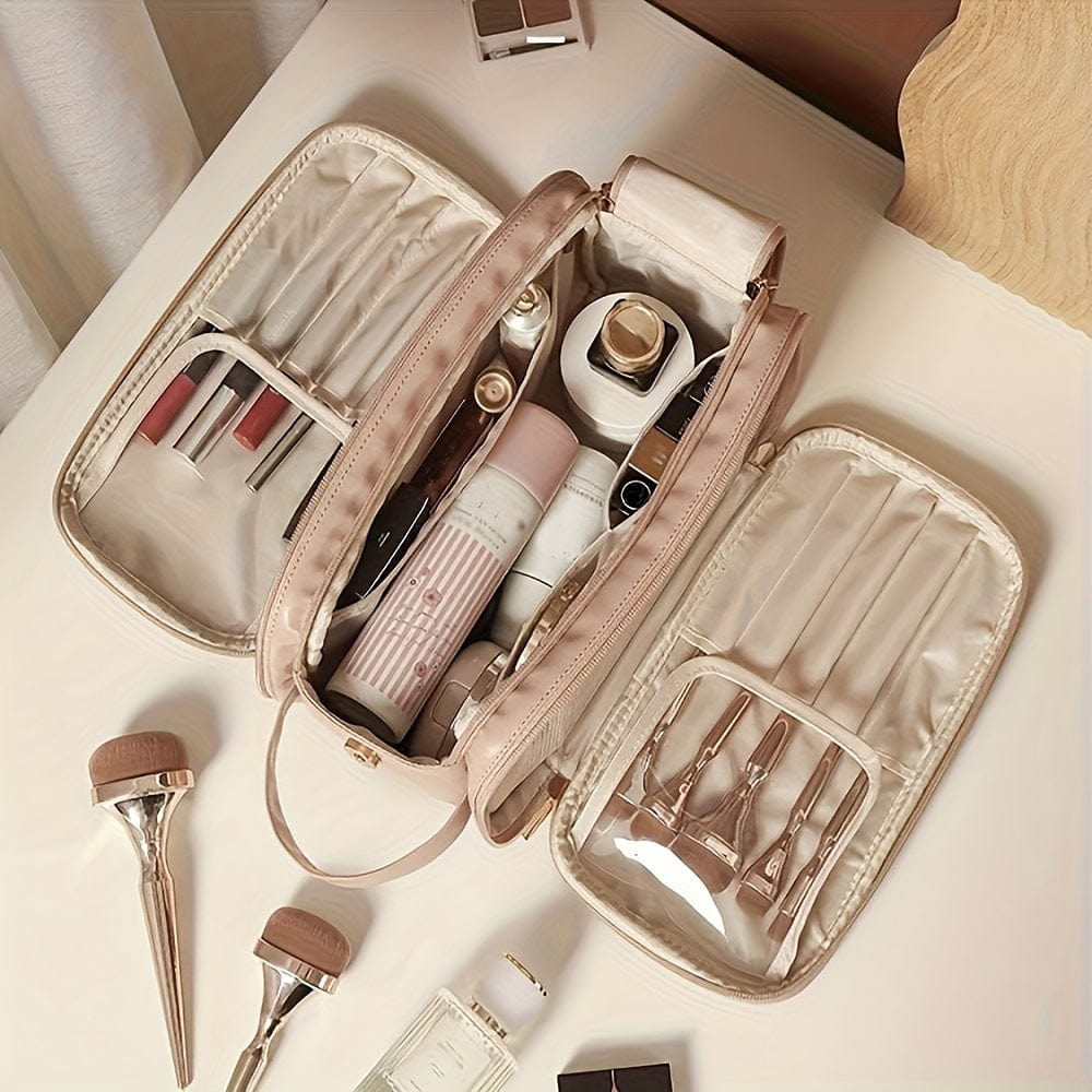 Women's Multifunctional Cosmetic Bag Large Capacity Portable Travel Makeup Brush Toiletries Storage Bag - SHOWLU FASHION STORE