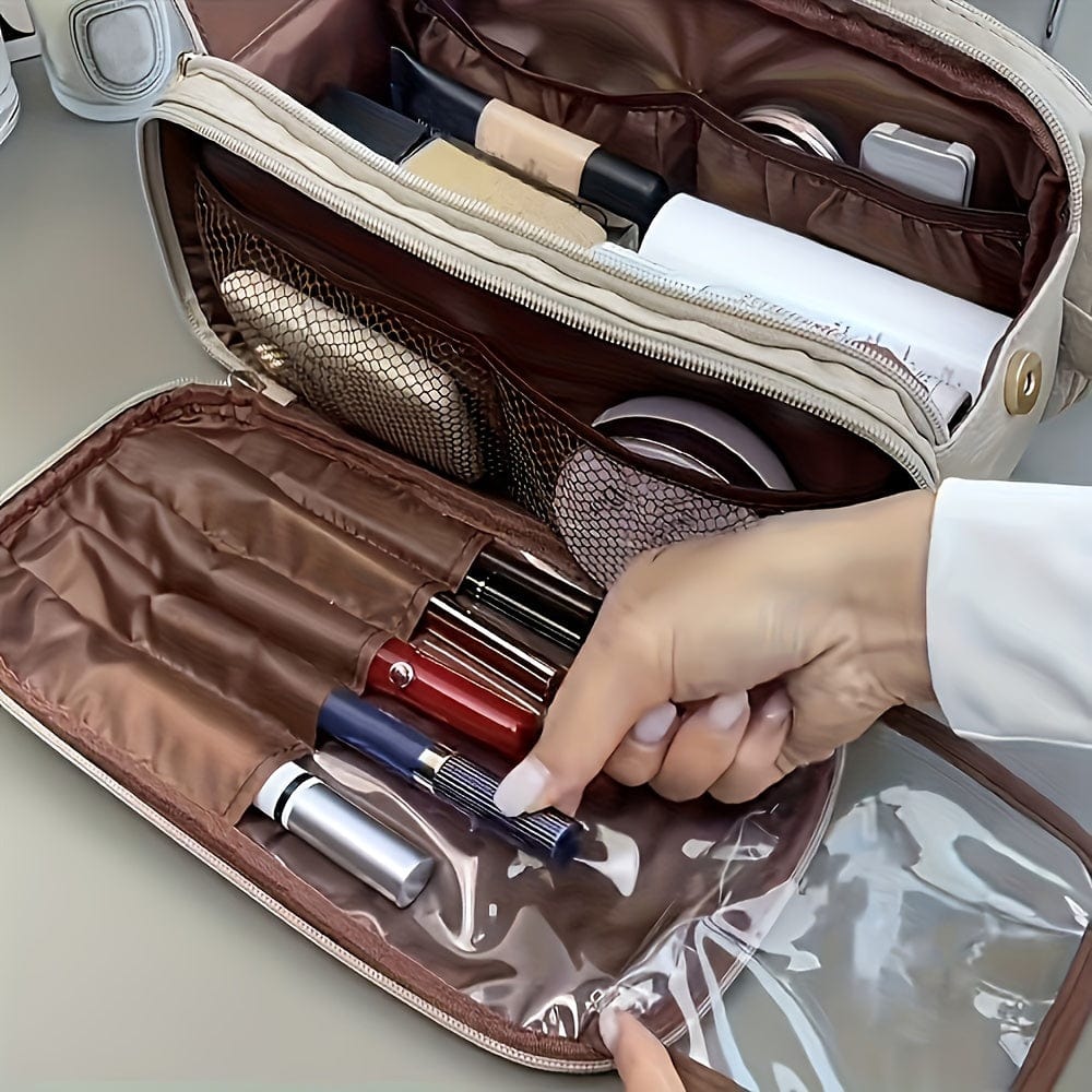 Women's Multifunctional Cosmetic Bag Large Capacity Portable Travel Makeup Brush Toiletries Storage Bag - SHOWLU FASHION STORE
