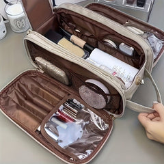 Women's Multifunctional Cosmetic Bag Large Capacity Portable Travel Makeup Brush Toiletries Storage Bag - SHOWLU FASHION STORE
