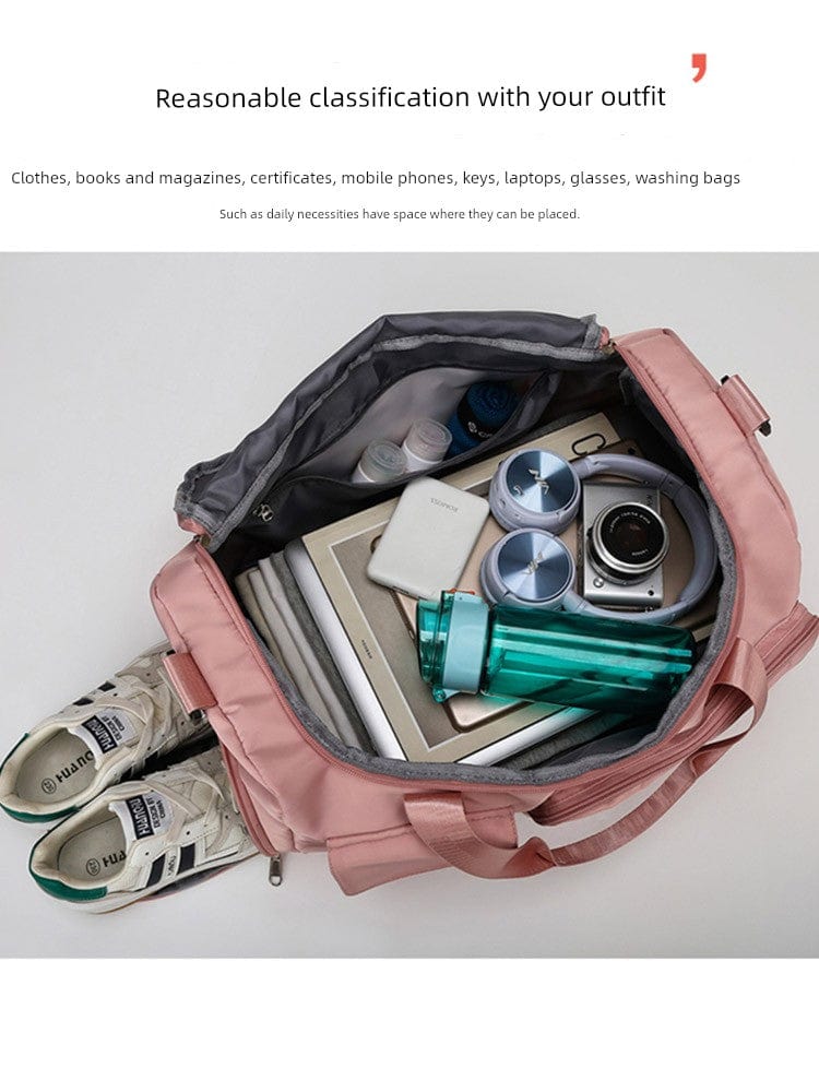 Women's Outdoor Travel Bag Folding Handbag Women's Large Capacity Lightweight Hospital Waiting for Delivery Buggy Bag Student Luggage Bag - SHOWLU FASHION STORE