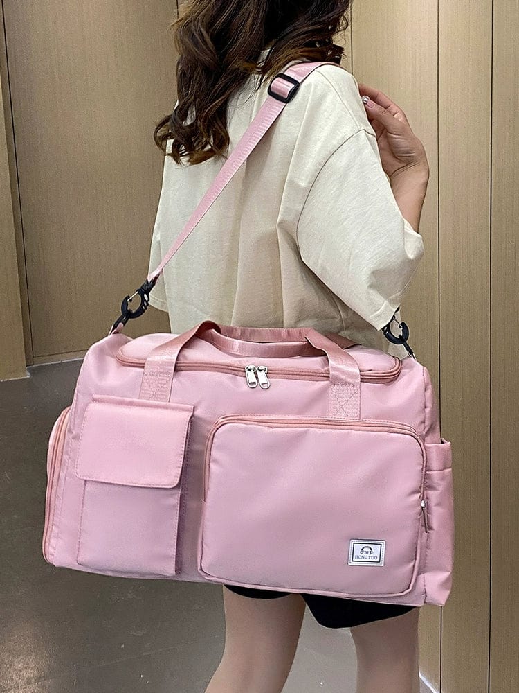 Women's Outdoor Travel Bag Folding Handbag Women's Large Capacity Lightweight Hospital Waiting for Delivery Buggy Bag Student Luggage Bag - SHOWLU FASHION STORE