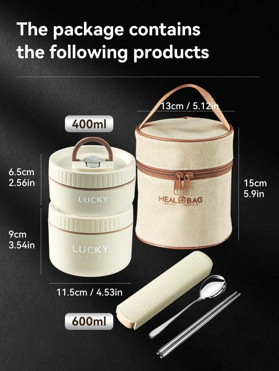 WORTHBUY 304 Stainless Steel Lunch Box Portable Leak Proof Food Container For Student Microwave Insulated Bento Box With Handle - SHOWLU FASHION STORE