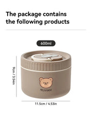 WORTHBUY Portable Insulated Lunch Box 304 Stainless Steel Thermal Bento Box Leak Proof Microwave Safe Salad Food Container Box - SHOWLU FASHION STORE