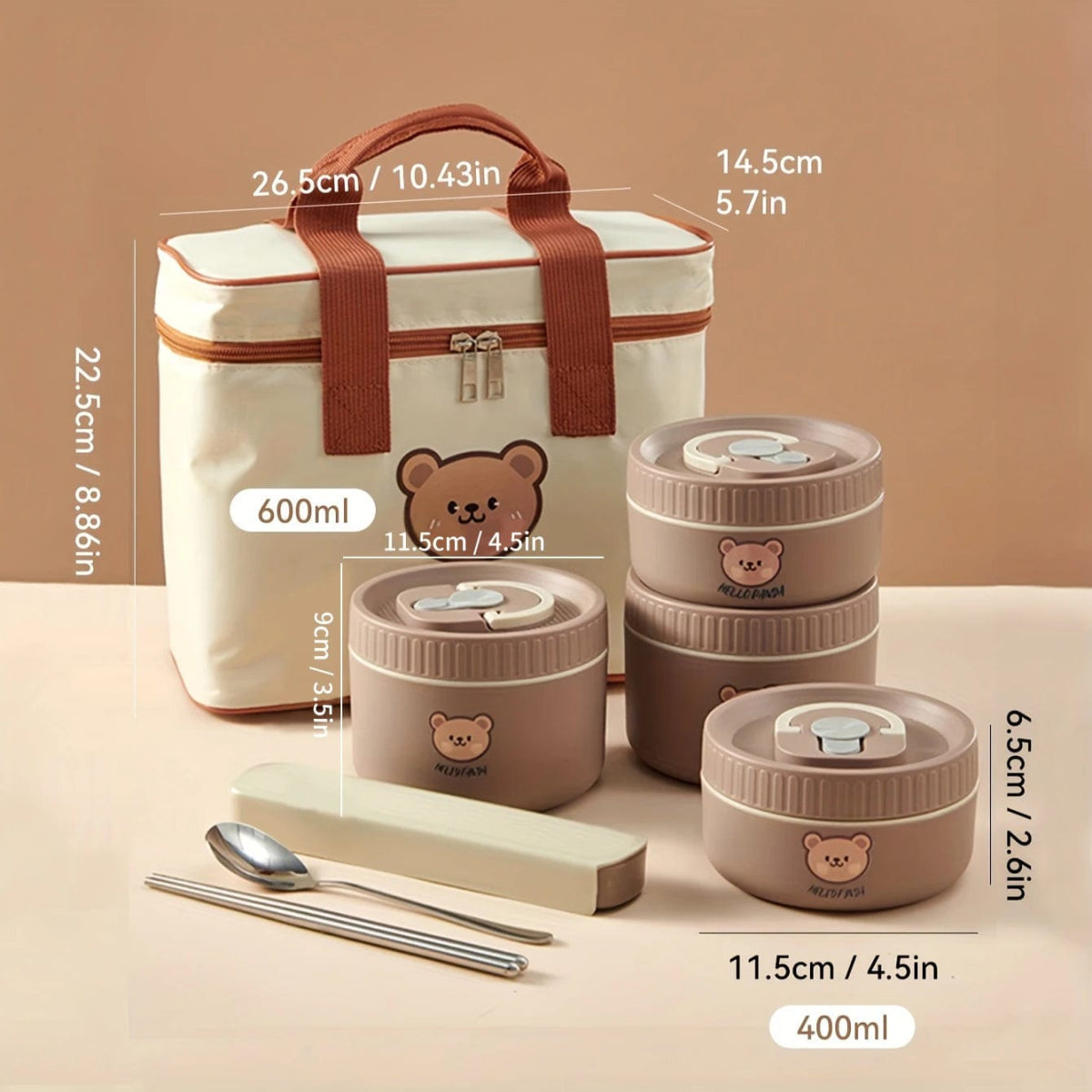 WORTHBUY Portable Insulated Lunch Box 304 Stainless Steel Thermal Bento Box Leak Proof Microwave Safe Salad Food Container Box - SHOWLU FASHION STORE