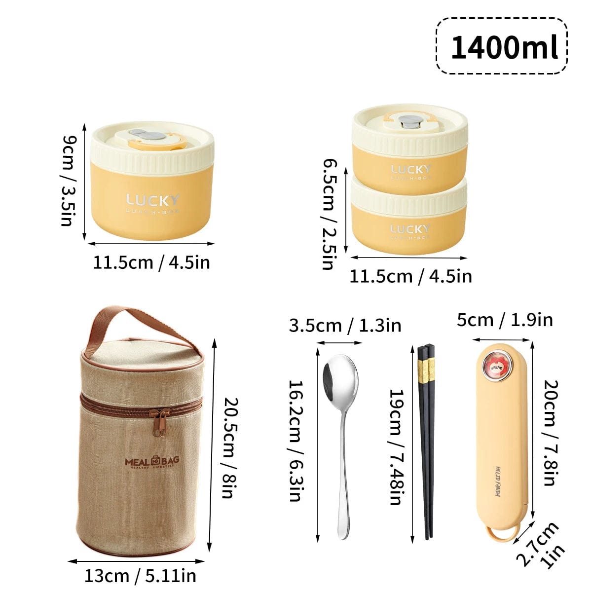 WORTHBUY Portable Sealed Thermal Lunch Box For Kids Stackable Microwave 304 Stainless Steel Bento Box Insulated Food Container - SHOWLU FASHION STORE