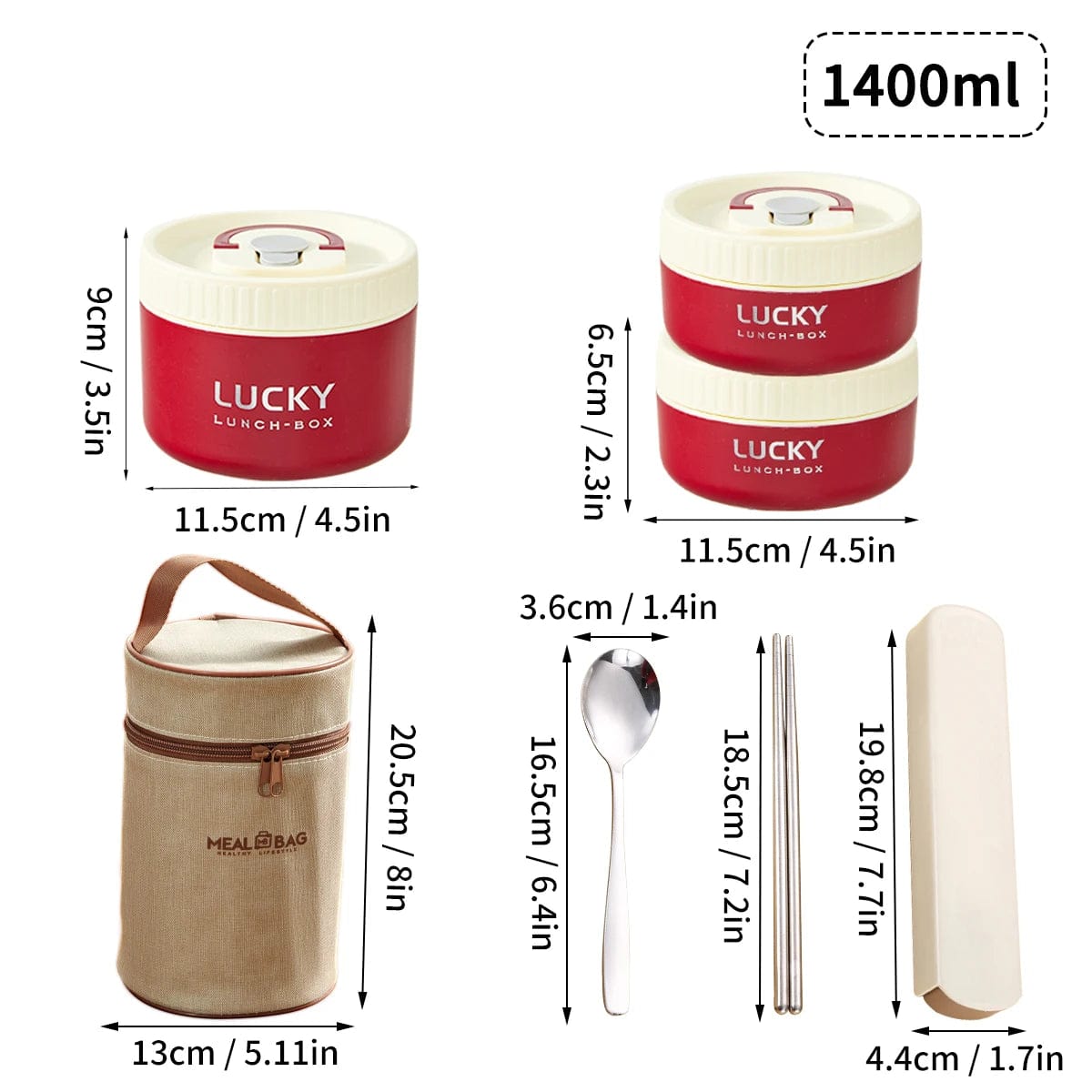WORTHBUY Portable Sealed Thermal Lunch Box For Kids Stackable Microwave 304 Stainless Steel Bento Box Insulated Food Container - SHOWLU FASHION STORE