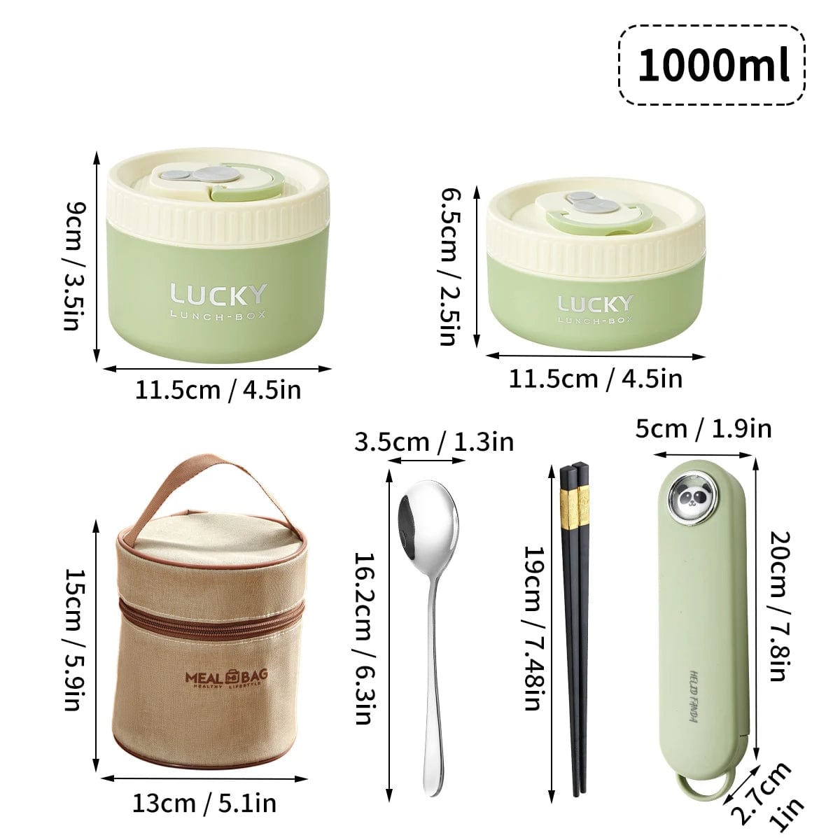WORTHBUY Portable Sealed Thermal Lunch Box For Kids Stackable Microwave 304 Stainless Steel Bento Box Insulated Food Container - SHOWLU FASHION STORE