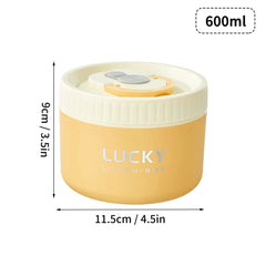 WORTHBUY Portable Sealed Thermal Lunch Box For Kids Stackable Microwave 304 Stainless Steel Bento Box Insulated Food Container - SHOWLU FASHION STORE