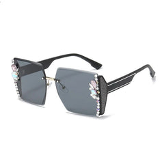 y2k Luxury Diamond Glasses Effect Lady Heart Lenses Sunglasses For Women Driving Eyeglass Female Sun Glasses Black Eyewear - SHOWLU FASHION STORE