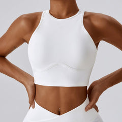Yoga Thread Hollow - out Tight with Chest Pad Sports Vest - SHOWLU FASHION STORE