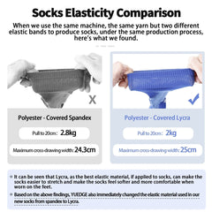 YUEDGE Mens Moisture Walking Hiking Socks Moisture Wicking Cotton Cushioned Arch Support and Breathable Crew Socks for Men - SHOWLU FASHION STORE