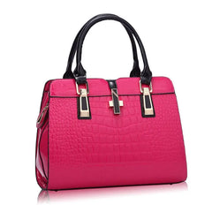 Showlu Fashion Store Rose 2020 Fashion crocodile ladies shoulder bags vintage PU purse Korea hand bag women leather handbags