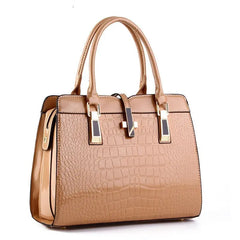 Showlu Fashion Store khaki 2020 Fashion crocodile ladies shoulder bags vintage PU purse Korea hand bag women leather handbags