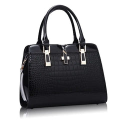 Showlu Fashion Store 2020 Fashion crocodile ladies shoulder bags vintage PU purse Korea hand bag women leather handbags