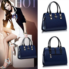 Showlu Fashion Store 2020 Fashion crocodile ladies shoulder bags vintage PU purse Korea hand bag women leather handbags