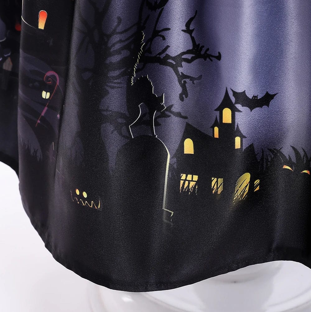 2021Halloween Dress For Kids Baby Girl Frocks Black Cosplay Princess Ball Gown Kid Girls Dresses With Free Hat - SHOWLU FASHION STORE
