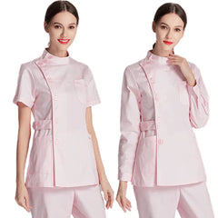 Showlu Fashion Store High Quality Comfortable Esthetician Scrubs Uniform One Piece Medical Scrubs Hospital Scrubs Uniforms Doctor for Women