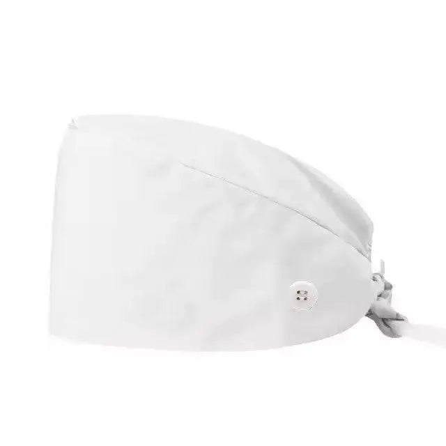 Showlu Fashion Store NEW Custom Unisex Hair Hats Adjustable Doctor Working Nurse Scrub Caps Hospital Cotton Print Cap With Button