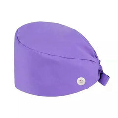 Showlu Fashion Store NEW Custom Unisex Hair Hats Adjustable Doctor Working Nurse Scrub Caps Hospital Cotton Print Cap With Button