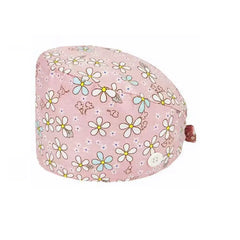 Showlu Fashion Store NEW Custom Unisex Hair Hats Adjustable Doctor Working Nurse Scrub Caps Hospital Cotton Print Cap With Button