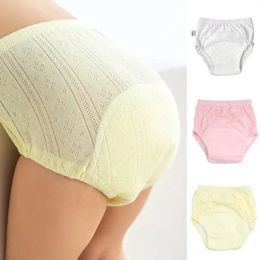 Showlu Fashion Store 0 Newborn Training Pants Baby Shorts Solid Color Washable Underwear BABY Boy Girl Cloth Diapers Reusable Nappies Infant Panties