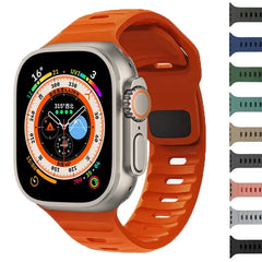 Showlu Fashion Store 0 Silicone Strap For Apple Watch ultra Band 44mm 49mm 45mm 42mm 40mm 41mm 38mm sport correa bracelet iwatch Series 7 6 3 4 5 se 8