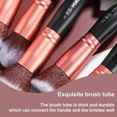 BS - MALL Hot Makeup Brush Set 16pcs Custom Logo Personalized Premium Synthetic Hair Stand Up Makeup Brushes Set - SHOWLU FASHION STORE