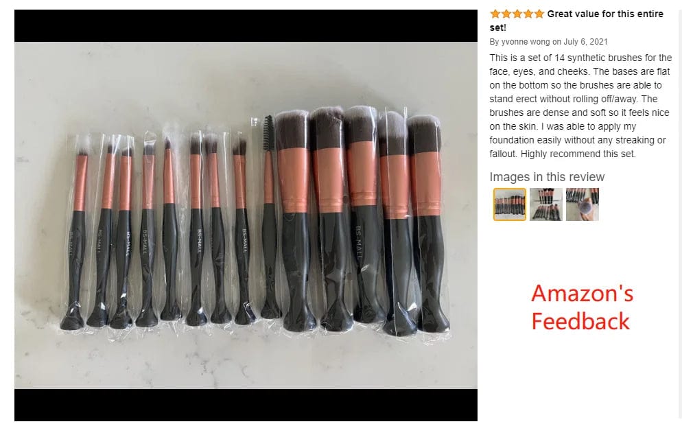 BS - MALL Hot Makeup Brush Set 16pcs Custom Logo Personalized Premium Synthetic Hair Stand Up Makeup Brushes Set - SHOWLU FASHION STORE