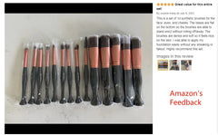 BS - MALL Hot Makeup Brush Set 16pcs Custom Logo Personalized Premium Synthetic Hair Stand Up Makeup Brushes Set - SHOWLU FASHION STORE