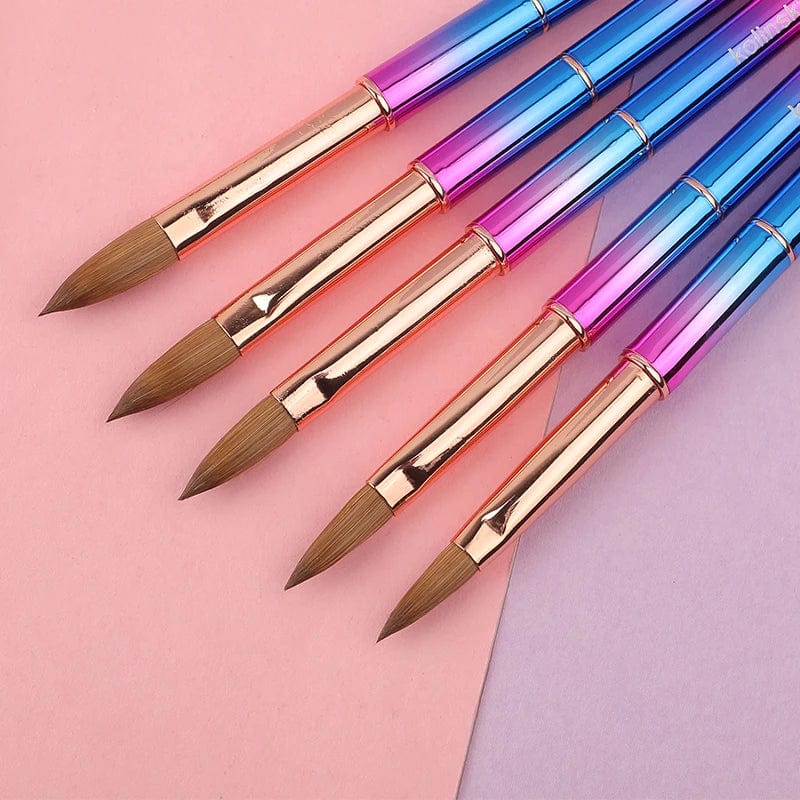 Custom Logo Professional 100% Kolinsky Brush Nail Art Brush Kolinsky Acrylic Nail Brush - SHOWLU FASHION STORE