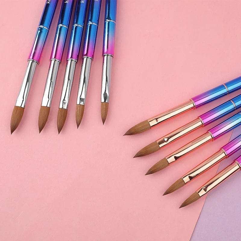 Custom Logo Professional 100% Kolinsky Brush Nail Art Brush Kolinsky Acrylic Nail Brush - SHOWLU FASHION STORE
