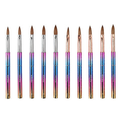 Custom Logo Professional 100% Kolinsky Brush Nail Art Brush Kolinsky Acrylic Nail Brush - SHOWLU FASHION STORE