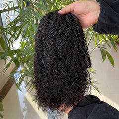 Factory Price Malaysian Afro kinky Ponytail Hair Extension for Black Women,Silk YakiStraight Ponytail Hair Extensions Human Hair - SHOWLU FASHION STORE