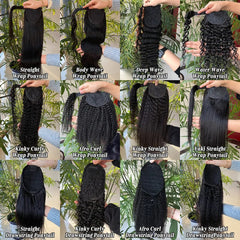 Factory Price Malaysian Afro kinky Ponytail Hair Extension for Black Women,Silk YakiStraight Ponytail Hair Extensions Human Hair - SHOWLU FASHION STORE