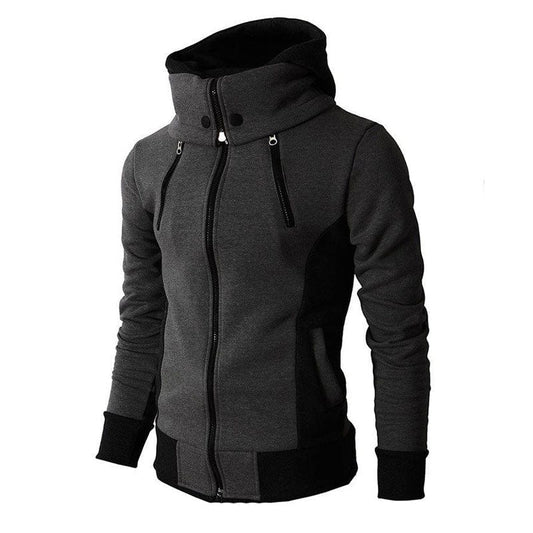 Fashion fleece full face gym Hoodie for men sportswear Spring and autumn men's sports zipper casual sports slim sweater coat - SHOWLU FASHION STORE