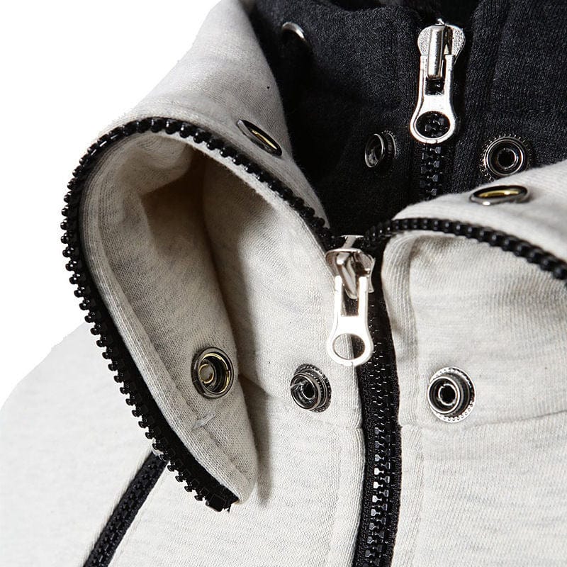 Fashion fleece full face gym Hoodie for men sportswear Spring and autumn men's sports zipper casual sports slim sweater coat - SHOWLU FASHION STORE