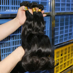 Free Shipping 100 Human Hair Extension Raw Indian Hair Bundle,Natural Hair Extension,Raw Hair Vendor Natural Virgin Indian Hair - SHOWLU FASHION STORE