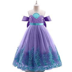 Girls Princess Dress Girls Little Mermaid Halloween Princess Cosplay Costume Children Mermaid Prom Birthday Party Dresscessories - SHOWLU FASHION STORE
