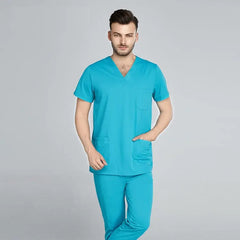 Showlu Fashion Store grey anatomy jogger style doctor nurse medical hospital uniform Clinical scrub suit sets
