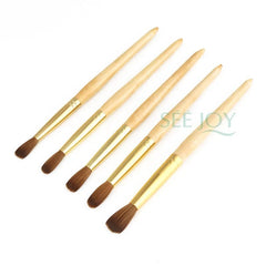 High Quality Custom Logo Gold Copper Parts Germany Nail Brush 100% Pure Kolinsky Hair Acrylic Nail Art Brush - SHOWLU FASHION STORE