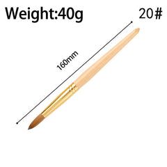 High Quality Custom Logo Gold Copper Parts Germany Nail Brush 100% Pure Kolinsky Hair Acrylic Nail Art Brush - SHOWLU FASHION STORE