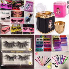 lash suitcase packaging 25 mm 3d mink with suitcase lashbox customized eyelash strip mink boxes factory in guangzhou - SHOWLU FASHION STORE