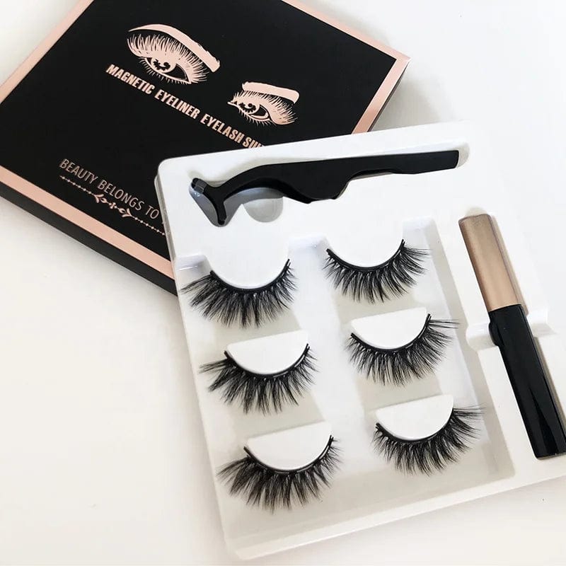 Magnetic Eyelashes with Eyeliner Magnet False Eyelashes Magnetic Eyelashes and Liner Set - SHOWLU FASHION STORE